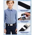thumbnail image 3 of AWAYTR 4 Pack Kids Elastic Stretch Belts, Adjustable Magnetic Buckle Waist Belts for Boys Girls Uniform Jeans Easy Use, 3 of 11