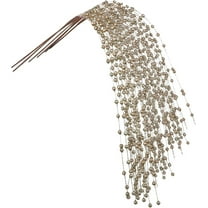 NOGIS 30 Inch Glitter Christmas Picks 6Pcs Artificial Glitter Berry Stems Decorative Twigs Glittered Berry Picks for Xmas Tree Filler Branches Wreaths Garlands Craft Supplies Home Decor (Gold)