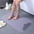 thumbnail image 3 of Bathroom anti-slip mat toilet bath massage mat bathtub foot mat suction cup Purple, 3 of 9