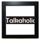 thumbnail image 1 of Elegante palabra talkaholic Mesa de pared con marco cuadrado negro, 1 of 4