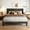 Dark Gray, variant on Asofer Queen Size Heavy Duty Bedframe with Upholstered Wingback Headboard, Metal Platform, Beige