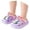 Purple, variant on AJGRHE Girls Garden Clogs Kids Cartoon Beach Slide Sandals Kids Cartoon Front Open Slippers For Girls With Sole Outdoor Indoor Wear Lightweight Home Slippers For Kids Pink 1 Years