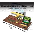 thumbnail image 3 of Gaming Mouse Pad Retro Boho, Large Mousepad Office Desk Mat, Work Desk Mat Non-Slip Rubber Base Waterproof with Stitched Edges, 35.4 X 15.7 inch for Work/Game/Office/Home Vintage Bohemian, 3 of 7