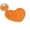 Orange, variant on Small Heart Shaped Chenille Bath Mat Soft Absorbent Plush Microfiber Bathroom Rug Machine Washable Shaggy Mat Carpet for Shower, Bedroom, Bathtub