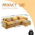 thumbnail image 5 of MOONMISS Boucle Fabric Upholstered L-Shape Comfy Oversized 3-4 seat Modular Sectional Sofa, 5 of 5