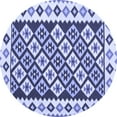 thumbnail image 1 of Ahgly Company Indoor Round Southwestern Blue Country Area Rugs, 5' Round, 1 of 4