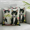 thumbnail image 3 of Wuche  Cat Pillow Cover,Funny Cute Cats Love Watercolor Design Cushion Covers Home Decorative Throw Pillowcases, 3 of 5