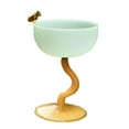 thumbnail image 2 of DOLITY Verres à Boire Résistants à la Chaleur Verre Coloré pour Mariage Salade Vert Vert Jaune Base, 2 of 6