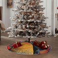 thumbnail image 5 of Salouo Abstract Pattern Penguin Christmas Tree Skirt 48" Farmhouse Christmas Decorations Snowman Xmas Tree Skirt Tree Mat for Holiday Party Decor, 5 of 8