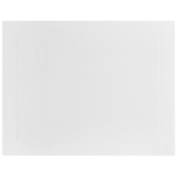 JAM Flat Note Cards, 4 1/4 x 5 1/2, 50/Pack, White Panel