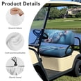 thumbnail image 6 of HUIACONG Turtle Floral Stretchable Golf Cart Seat Cover Blanket, Dustproof Comfortable Soft and Comfortable Golf Cart Seat Covers for Club Car Precedent Front Seats Club Car Precedent Ordinary Seats, 6 of 7