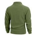 thumbnail image 5 of Fleece Sweatshirts for Men with Zipper Stand Collared Long Sleeve Golf Shirts Mens Casual Solid Color Pullover Thermal Warm Work Sweatshirt Tops, 5 of 7