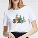 thumbnail image 2 of Camiseta con estampado de árbol de Navidad Harajuku para mujer, Tops cómodos de manga corta, camiseta informal de verano divertida, moda estampada, 2 of 5