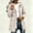 Beige, variant on ClodeEU Women's Mid Length Full Zip Hooded Jacket,Casual Windproof Coat with Pockets Army Green,Women's Plus L