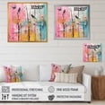 thumbnail image 4 of Designart "Bird on Spring Palette of Pink and Blue" Animals Wall Art - Modern Pink Bird Bedroom Canvas Wall Art, 4 of 6