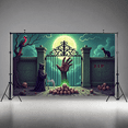 thumbnail image 5 of Grim Reaper Halloween Banner Spooky Hand Full Moon for Haunted House Halloween Party Scary Decoration, 5 of 9