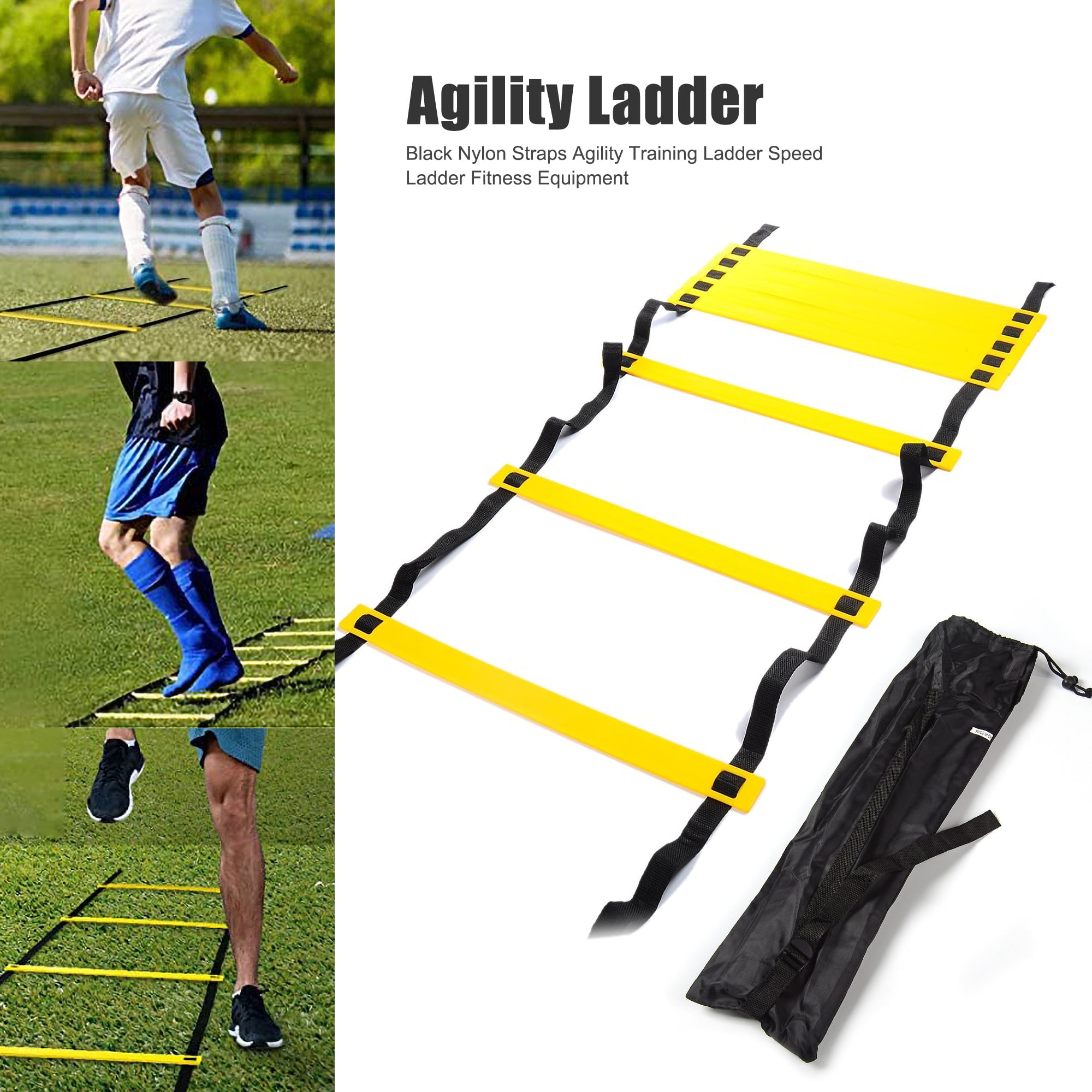 Nylon Straps Agility Ladder Soccer Football Speed Training Stairs Equipment Tool 