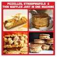 thumbnail image 5 of Pizzelle Maker Electric, Non-Stick Stroopwafel Iron, 2x5" Cookie Press, Includes 4" Mold, White - Italian Cookies & Wafers, 5 of 6