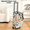 Beige, variant on Jiarui Small Collapsible Shopping Cart with Wheels,Portable Grocery Trolley Tote Bag Telescoping Cart