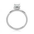 thumbnail image 2 of Dash Jewel 1.92 Ct Emerald Cut Solitaire Diamond Ring – Engagement Ring for Women in 14K White Gold Plated Rings – Lab-Created Wedding Jewelry Gift for Bride - Promise Rings for Her, 2 of 6