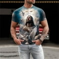 thumbnail image 2 of YDLCAFD Chemise à Manches Courtes Imprimée 3D Numérique de Mode de Pâques pour Hommes, 2 of 4