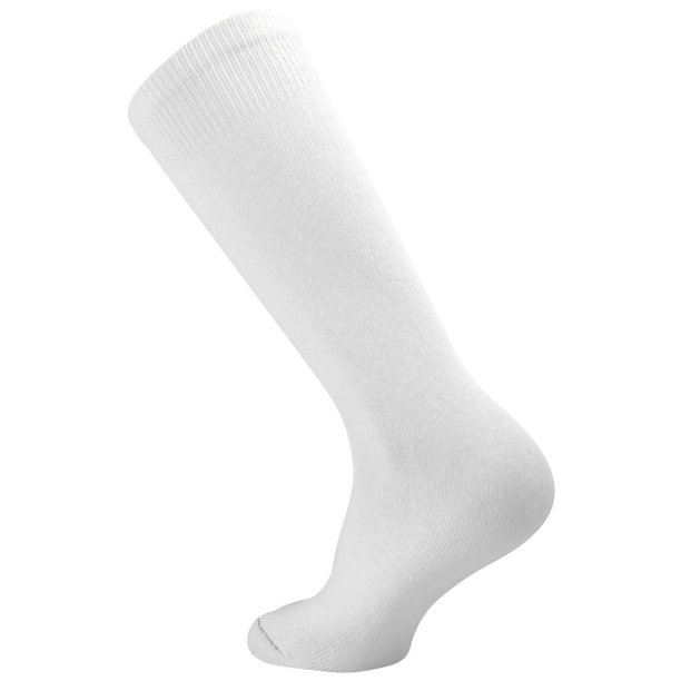 TCK Classic Baseball Sanitary Liner Tube Cotton Socks in White (Youth