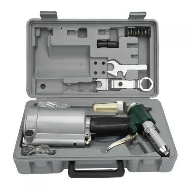 Hilitand Rivet Pneumatique Kit de Riveteuse à Air, Outil de Rivetage à Clous Automatique à Air Industriel, Outil à Main à Forte Traction, 2.4-4.8 Mm