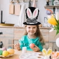 thumbnail image 1 of Fiudx Gorro de Terciopelo con Orejas de Conejo, Poliéster Suave de Primera Calidad, Bonito Adorno para Fiesta de Pascua, Talla Única, Perfecto para Pascua, Cosplay y Ocasiones Festivas. Tamaño: 30 X, 1 of 6