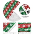 thumbnail image 5 of FMSHPON Christmas Snowflakes Geen Red Snow Xmas Christmas Tree Skirt Stand Mat for Holiday Party Decoration Indoor Outdoor 36 inches, 5 of 6