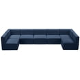 thumbnail image 4 of Meridian Furniture Quincy Navy Velvet Modular Sectional, 4 of 27