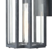 Elk Home Bianca 13-inch High 1-Light Outdoor Wall Sconce in Aged Zinc