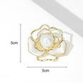 thumbnail image 6 of Eoperou Women Brooch Camellia Faux Pearl Anti-slip Wear-resistant High-end Coat Collar Hat Scarf Decoration Clothes Pin Garment Jewelry, 6 of 8