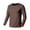 05_Brown, variant on Hvogkswy Compression Shirt Men, Crew Neck Dry Workout Base Layer Undershirt Thin Stretchy Slim Comfy Long Sleeve Tops