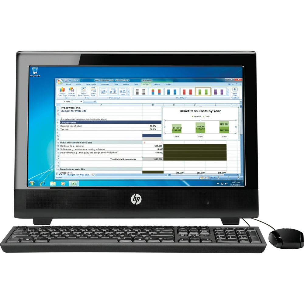 HP Business Desktop 20" AllInOne Computer, AMD E350, 2GB RAM, 250GB