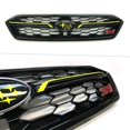 thumbnail image 2 of Xotic Tech Front Grille Stripe Vinyl Sticker Trim for Subaru WRX STI 2018 2019 2020, Fluorescent Yellow Racing Sport Front Hood Panel Pre-cut Pinstripe Decal Molding, 2 of 7