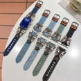 thumbnail image 4 of BINUFF Butterfly Denim Leather Smartwatch Bands for Apple Watch Band for Women and Men, 4 of 10