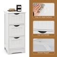 thumbnail image 4 of Giantex Bathroom Storage Cabinet, Space-saving Slim Storage Organizer, Freestanding Wooden Narrow Floor Cabinet, White, 4 of 8