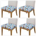 thumbnail image 2 of Logiee Kawaii Sushi Print Square Chair Seat Covers, Stretch Chair Seat Covers,Seat Chair Slipcover, Non-Slip Chair Slipcover,Furniture Protector for Indoor and Outdoor-Four Pieces, 2 of 7