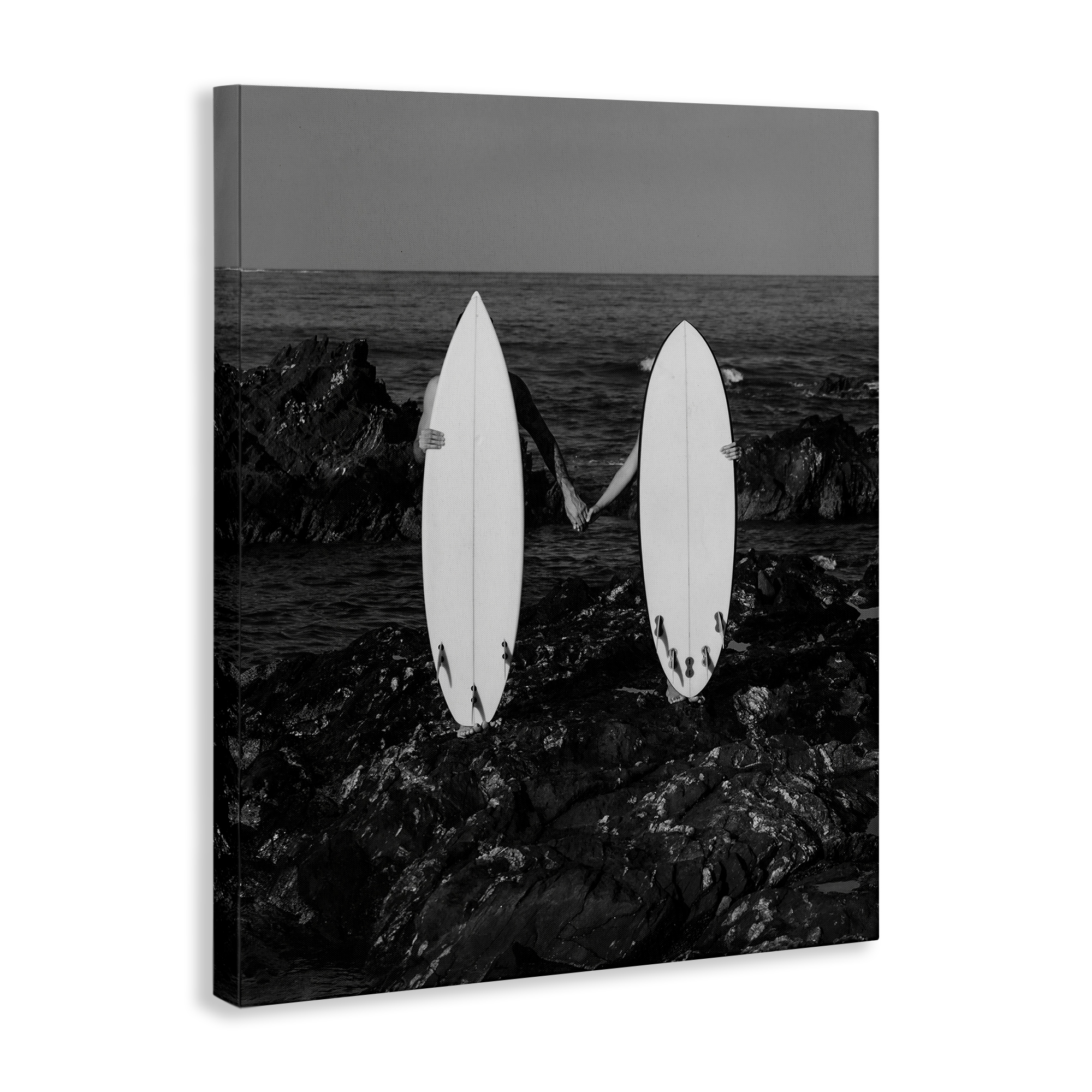 Stupell Industries Romantic Surfer Couple Sports Photography Gallery Wrapped Canvas Art Print Wall Art, 30 x 40