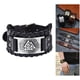 thumbnail image 5 of Pulsera de tótem vikingo Hugo Rune Retro Cuero Plata, 5 of 8