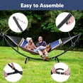 thumbnail image 5 of SUNCREAT Hammocks for Outside with Stand, Porch Hammock and Stand, 475 lbs Capacity, Patent Pending, Navy, 5 of 10