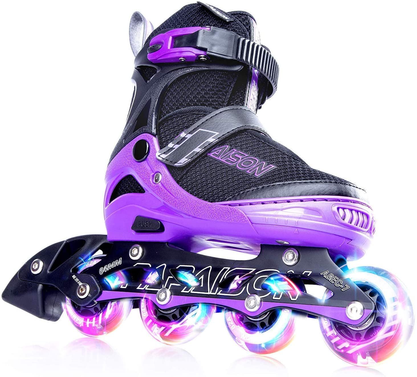 Professional Outdoor Indoor Quad-Skates for Kids & Adults… PAPAISON Roller Skates for Women and Men Deluxe 2 Layer Microfiber Leather Double Row-Classic Roller Skates for Girls 