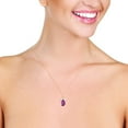 thumbnail image 3 of Galaxy Gold 14k Solid Gold 18" Amethyst Necklace with White Topaz accent, 3 of 3