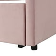 thumbnail image 6 of DreamBuck Twin Daybed with Pop up Trundle, Wood Upholstered Daybed Frame with Extendable Trundle, Tufted Daybed with Wood Slat Support, Twin Size Daybed for Bedroom, Living Room, Easy Assembly, 6 of 11