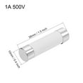 thumbnail image 2 of Fusible de cartucho automotriz 1A 500V 10x38mm de acción rápida reemplazo para estéreo de automóvil, alarma, amplificador cerámico 10 piezas, 2 of 5