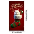 thumbnail image 3 of LSLJS Christmas Door Cover Winter Multistyle Door Cover House Background Christmas Decoration for Year Holiday Indoor Outdoor, 35x71", 3 of 6