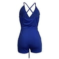 thumbnail image 3 of Akmipoem Sexy Short Rompers Playsuit for Women Plus Sexy Wrap Deep V Neck Sleeveless Jumpsuits, 3 of 6