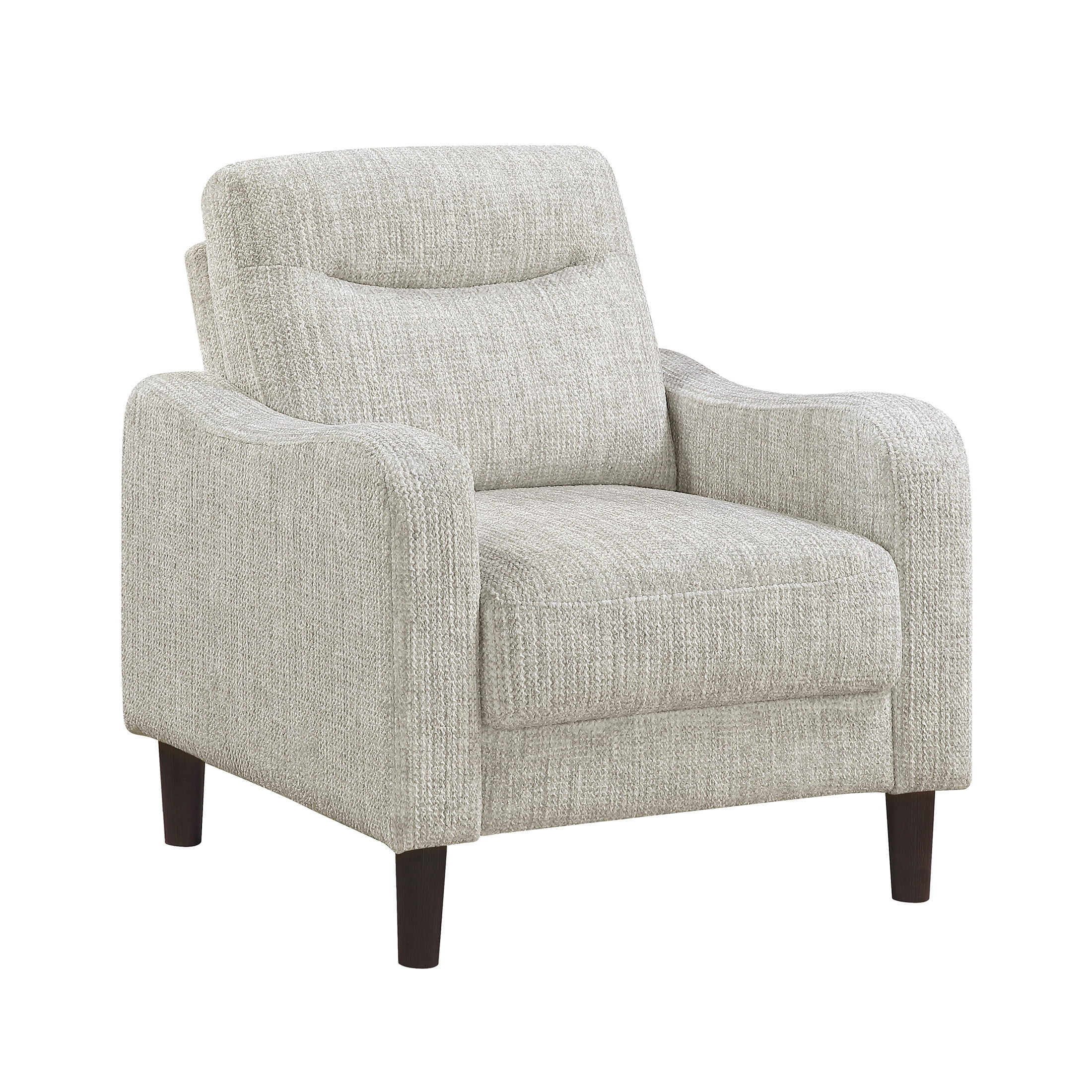 OakvillePark Ravello Chenille Chair with Sloped Track Arms, Taupe