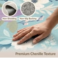 thumbnail image 6 of ODIKA 4'x6' Blue Powder Blossom Elegance, Floral Washable Area Rug Subdued Pastel Garden, Chic Botanical Illustration Stain Resistant, Low Pile, Easy Care for Dorm Room, Small Living, 6 of 7
