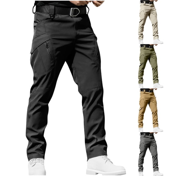 Purcolt Men's Tactical Cargo Pants Water Resistant Lightweight Hiking Pants Outdoor Work Pants with Multi Pockets